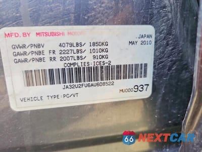 Zdjęcie 13 z 13 samochodu: 2010 MITSUBISHI LANCER ES VIN:JA32U2FU6AU608522 - miniatura
