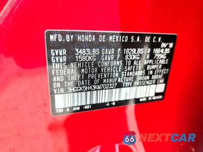 Zdjęcie 13 z 13 samochodu: 2019 HONDA FIT LX VIN:3HGGK5H43KM702327 - miniatura