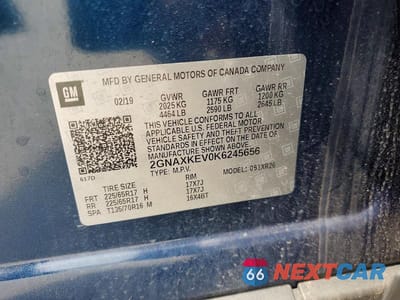 Zdjęcie 13 z 13 samochodu: 2019 CHEVROLET EQUINOX LT VIN:2GNAXKEV0K6245656 - miniatura