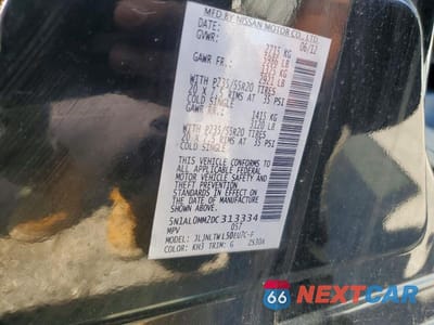 Zdjęcie 13 z 13 samochodu: 2013 INFINITI JX35 BASE VIN:5N1AL0MM2DC313334 - miniatura