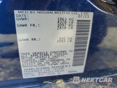 Zdjęcie 12 z 12 samochodu: 2024 NISSAN ALTIMA SR VIN:1N4BL4CV8RN300891 - miniatura