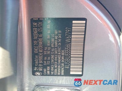 Zdjęcie 12 z 12 samochodu: 2006 BMW Z4 3.0 VIN:4USBU33556LW67797 - miniatura