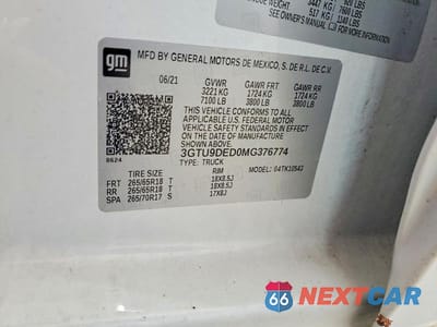 Zdjęcie 12 z 12 samochodu: 2021 GMC SIERRA VIN:3GTU9DED0MG376774 - miniatura