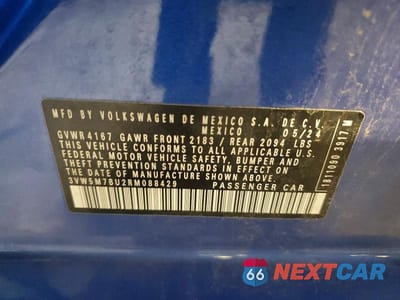 Zdjęcie 12 z 12 samochodu: 2024 VOLKSWAGEN JETTA S VIN:3VW5M7BU2RM088429 - miniatura