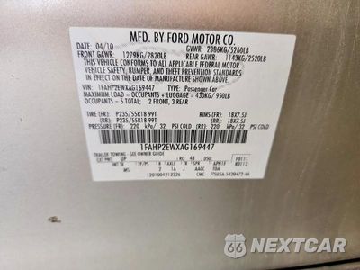 Zdjęcie 12 z 12 samochodu: 2010 FORD TAURUS SEL VIN:1FAHP2EWXAG169447 - miniatura