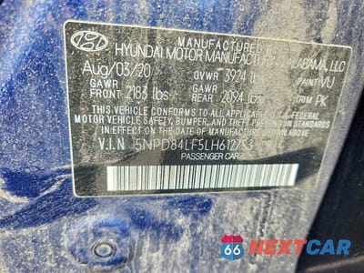 Zdjęcie 12 z 12 samochodu: 2020 HYUNDAI ELANTRA VALUE EDITION VIN:5NPD84LF5LH612753 - miniatura