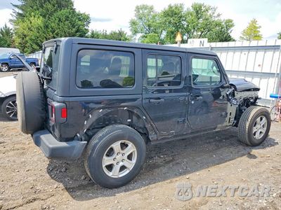 Trzecie zdjęcie samochodu z tyłu: 2021 JEEP WRANGLER UNLIMITED SPORT VIN:1C4HJXDG2MW507243 - miniatura