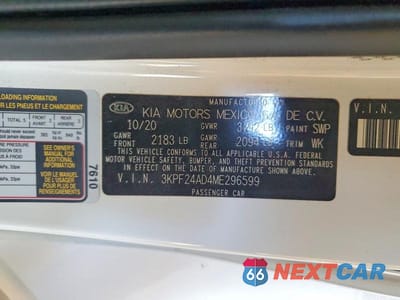 Zdjęcie 12 z 12 samochodu: 2021 KIA FORTE LXS VIN:3KPF24AD4ME296599 - miniatura