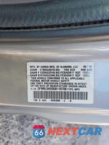 Zdjęcie 13 z 13 samochodu: 2016 HONDA ODYSSEY LX VIN:5FNRL5H20GB118708 - miniatura