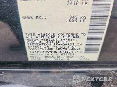 Zdjęcie 12 z 12 samochodu: 2021 NISSAN ALTIMA VIN:1N4BL4DV9MN406127 - miniatura