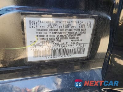 Zdjęcie 12 z 12 samochodu: 2022 NISSAN SENTRA SV VIN:3N1AB8CV3NY317243 - miniatura