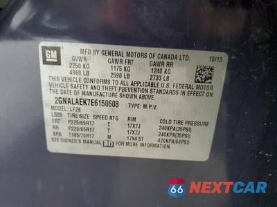 Zdjęcie 13 z 13 samochodu: 2014 CHEVROLET EQUINOX LS VIN:2GNALAEK7E6150608 - miniatura