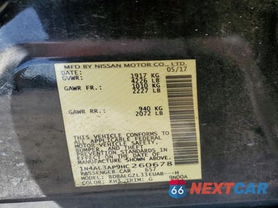 Zdjęcie 13 z 13 samochodu: 2017 NISSAN ALTIMA 2.5 S VIN:1N4AL3AP9HC260678 - miniatura