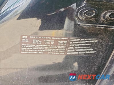 Zdjęcie 12 z 12 samochodu: 2011 BUICK REGAL CXL VIN:W04GT5GC5B1013143 - miniatura