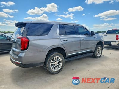 Trzecie zdjęcie samochodu z tyłu: 2021 GMC YUKON SLT VIN:1GKS2BKD4MR113938 - miniatura