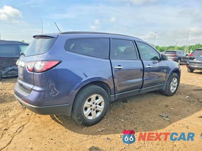 Trzecie zdjęcie samochodu z tyłu: 2013 CHEVROLET TRAVERSE LS VIN:1GNKRFED1DJ109846 - miniatura
