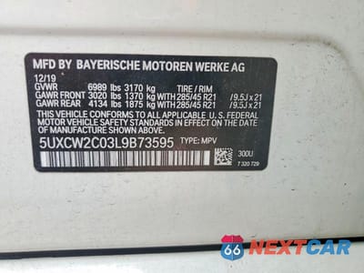 Zdjęcie 13 z 13 samochodu: 2020 BMW X7 XDRIVE40I VIN:5UXCW2C03L9B73595 - miniatura