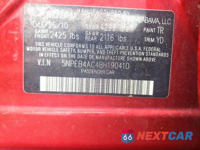 Zdjęcie 13 z 13 samochodu: 2011 HYUNDAI SONATA GLS VIN:5NPEB4AC4BH190410 - miniatura