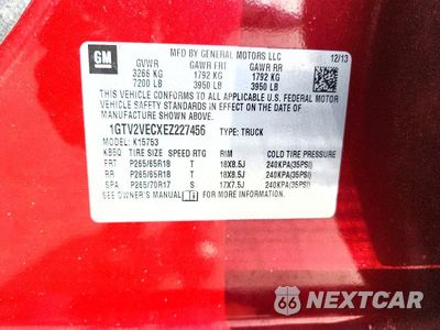 Zdjęcie 12 z 12 samochodu: 2014 GMC SIERRA K1500 SLT VIN:1GTV2VECXEZ227456 - miniatura