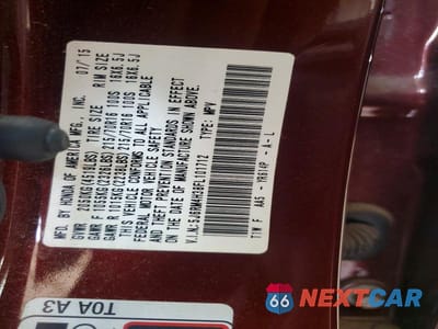 Zdjęcie 13 z 13 samochodu: 2015 HONDA CR-V LX VIN:5J6RM4H38FL101712 - miniatura