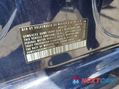 Zdjęcie 13 z 13 samochodu: 2016 VOLKSWAGEN GTI S VIN:3VW547AUXGM026906 - miniatura