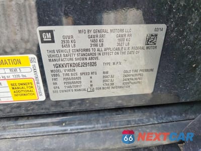Zdjęcie 13 z 13 samochodu: 2014 GMC ACADIA DENALI VIN:1GKKVTKD9EJ291826 - miniatura