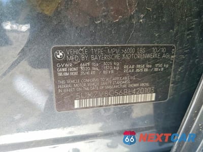 Zdjęcie 13 z 13 samochodu: 2011 BMW X5 XDRIVE50I VIN:5UXZV8C56BL420103 - miniatura