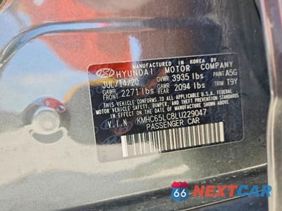 Zdjęcie 13 z 13 samochodu: 2020 HYUNDAI IONIQ BLUE VIN:KMHC65LC8LU229047 - miniatura