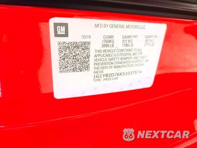 Zdjęcie 12 z 12 samochodu: 2019 CHEVROLET CORVETTE STINGRAY 1LT VIN:1G1YB2D76K5103535 - miniatura