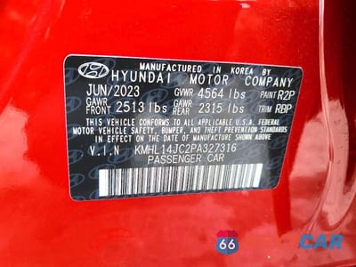 Zdjęcie 13 z 13 samochodu: 2023 HYUNDAI SONATA N LINE VIN:KMHL14JC2PA327316 - miniatura
