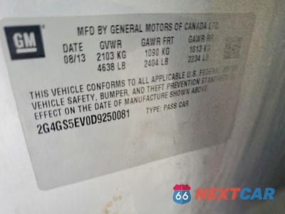 Zdjęcie 12 z 12 samochodu: 2013 BUICK REGAL PREMIUM VIN:2G4GS5EV0D9250081 - miniatura