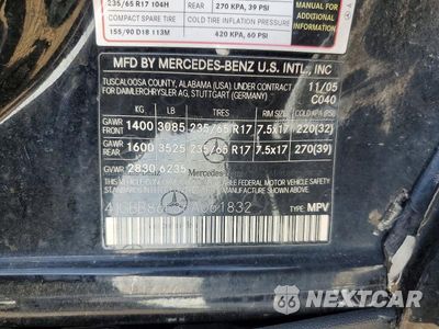 Zdjęcie 13 z 13 samochodu: 2006 MERCEDES-BENZ ML 350 VIN:4JGBB86E36A061832 - miniatura