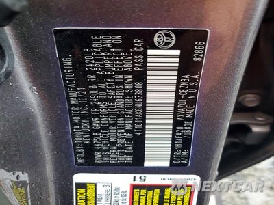 Zdjęcie 12 z 12 samochodu: 2022 TOYOTA CAMRY XLE AUTOMATIC VIN:4T1C11AK6NU633808 - miniatura