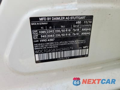 Zdjęcie 13 z 13 samochodu: 2017 MERCEDES-BENZ GLA 250 4MATIC VIN:WDCTG4GB3HJ346079 - miniatura