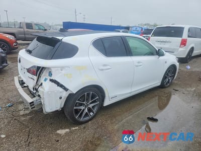 Trzecie zdjęcie samochodu z tyłu: 2016 LEXUS CT 200 VIN:JTHKD5BH9G2264263 - miniatura