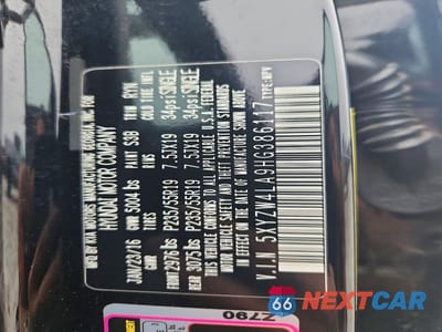 Zdjęcie 13 z 13 samochodu: 2017 HYUNDAI SANTA FE SPORT 2.0T ULTIMATE VIN:5XYZW4LA9HG386117 - miniatura
