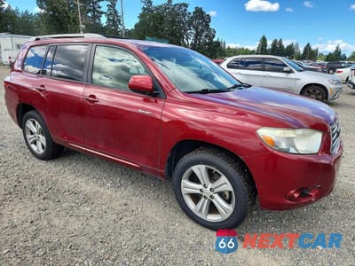 Czwarte zdjęcie samochodu z boku: 2008 TOYOTA HIGHLANDER SPORT VIN:JTEES43A882046571 - miniatura