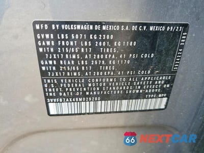 Zdjęcie 13 z 13 samochodu: 2024 VOLKSWAGEN TIGUAN S VIN:3VVFB7AX4RM029280 - miniatura