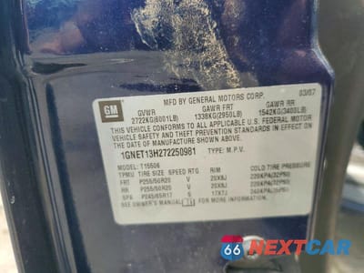 Zdjęcie 13 z 13 samochodu: 2007 CHEVROLET TRAILBLAZER SS VIN:1GNET13H272250981 - miniatura