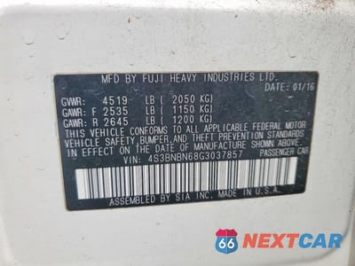 Zdjęcie 12 z 12 samochodu: 2016 SUBARU LEGACY 2.5I LIMITED VIN:4S3BNBN68G3037857 - miniatura