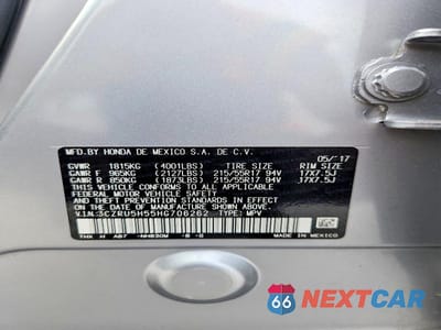 Zdjęcie 12 z 12 samochodu: 2017 HONDA HR-V EX VIN:3CZRU5H55HG706262 - miniatura