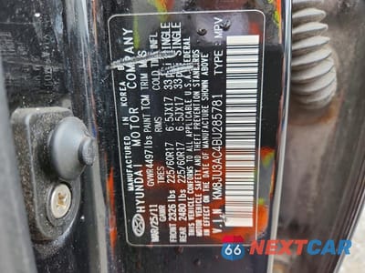 Zdjęcie 13 z 13 samochodu: 2011 HYUNDAI TUCSON GLS VIN:KM8JU3AC4BU285781 - miniatura