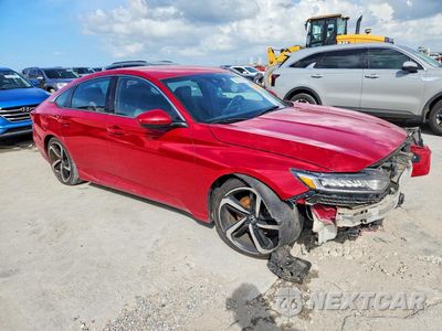 Czwarte zdjęcie samochodu z boku: 2019 HONDA ACCORD SPORT VIN:1HGCV1F33KA021008 - miniatura