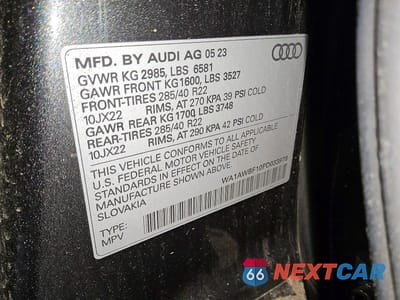 Zdjęcie 14 z 14 samochodu: 2023 AUDI SQ8 PREMIUM PLUS VIN:WA1AWBF10PD033978 - miniatura
