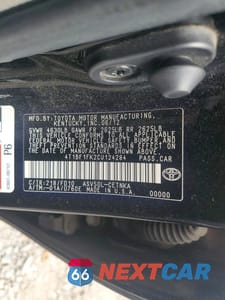 Zdjęcie 12 z 12 samochodu: 2012 TOYOTA CAMRY LE VIN:4T1BF1FK2CU124284 - miniatura