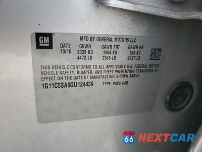 Zdjęcie 13 z 13 samochodu: 2016 CHEVROLET MALIBU LIMITED LT VIN:1G11C5SA0GU124439 - miniatura