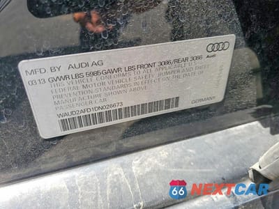 Zdjęcie 12 z 12 samochodu: 2013 AUDI S8 QUATTRO VIN:WAUD2AFD1DN026673 - miniatura