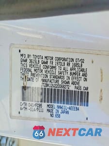Zdjęcie 12 z 12 samochodu: 2002 TOYOTA PRIUS BASE VIN:JT2BK12U220068272 - miniatura