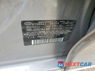 Zdjęcie 12 z 12 samochodu: 2012 HYUNDAI ELANTRA LIMITED VIN:KMHDH4AEXCU351454 - miniatura