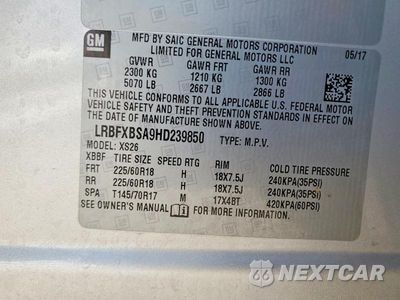 Zdjęcie 13 z 13 samochodu: 2017 BUICK ENVISION ESSENCE VIN:LRBFXBSA9HD239850 - miniatura